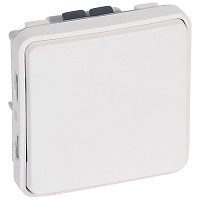 PLEXO tipkalo bez kutije NO bijelo IP55