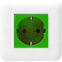 MOSAIC priključnica 2P+PE 2M zelena