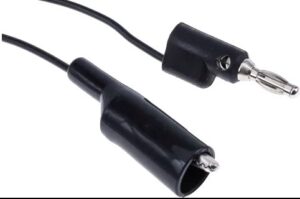 Ispitni kabel banana-krokodil štipaljka crna 5A 1,5m