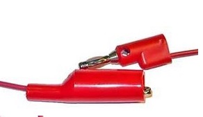 Ispitni kabel banana-krokodil štipaljka crvena 5A 1,5m