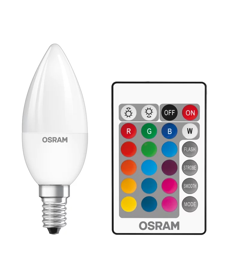 OSRAM Žarulja RGB E14 4,5W/827 CL B25 Star s daljinskim upravljačem