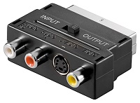 Adapter scart na 3xrca+svhs in/out