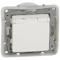 NILOE priključnica 2P+PE IP44 bijela