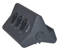 PL stolna crna 1,5m 3x2p+E sa osiguračem i stalkom