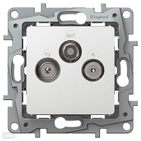 NILOE priključnica TV/R/SAT završna bijela