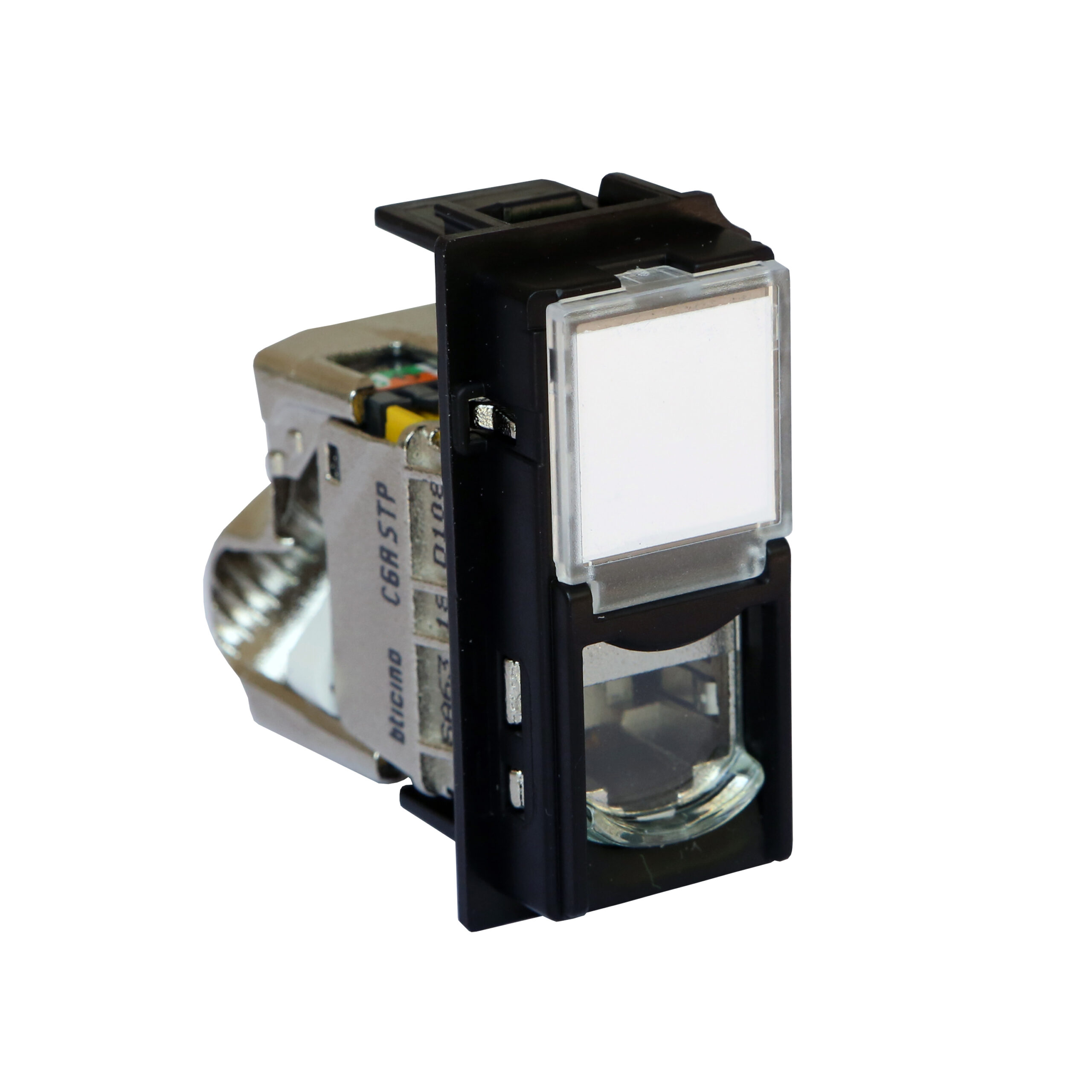 LN priključnica RJ45 Cat.6a STP 1M crna