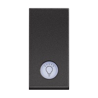 CLASSIA sklopka obična 10A 1M s lampicom s.svjetlo crna