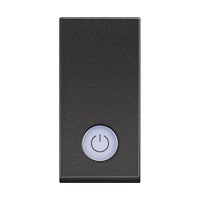 CLASSIA sklopka obična 16A 1M s lampicom s.bojler crna