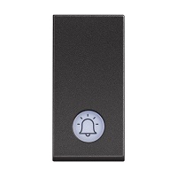 CLASSIA tipkalo za zvono 1M s lampicom 230V crno