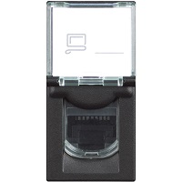 CLASSIA priključnica RJ45 Cat.5E 1M crna