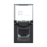 CLASSIA priključnica RJ45 Cat.6 UTP 1M crna