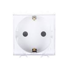 CHORUS priključnica 2p+PE šuko s poklopcem bijela