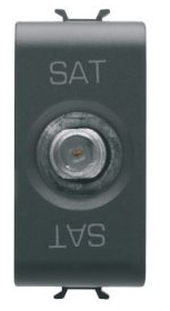 CHORUS priključnica TV/SAT F-konektor 1M crna