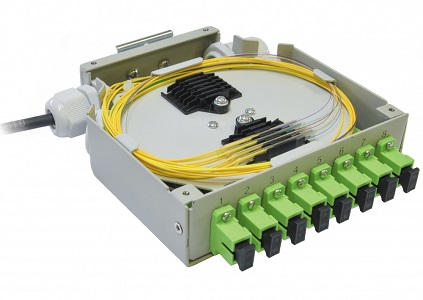 Optička priključna kutija za DIN šinu 8xLC dx/SC sx 16 niti