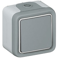 PLEXO sklopka izmjenična siva IP55