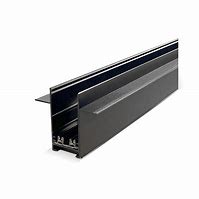 LA MTL magnetna šina ugradna crna s rubom za knauf 2m