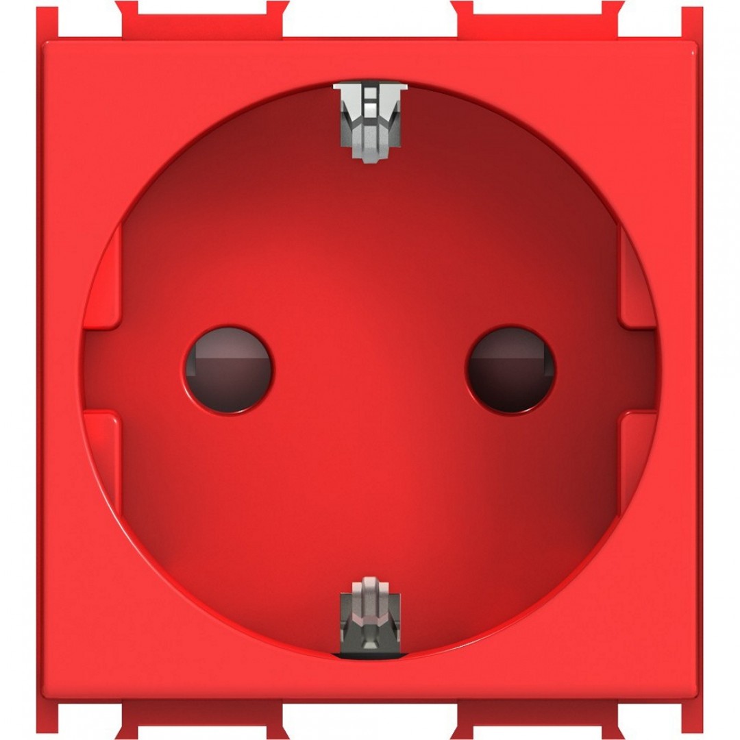 TM priključnica šuko 16A VM10RD-B crvena