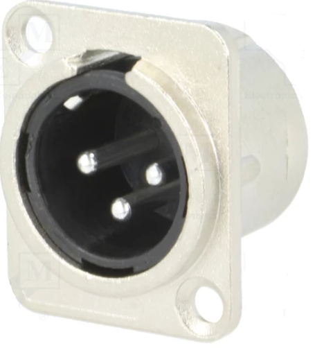 Priključnica xlr 3 pina muška